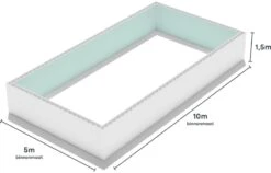 Polystyreen Zwembad Blokkenset High Density - 10,00 X 5,00 X 1,50 M -Zwembadwinkel 1000x500 zij ps80 size