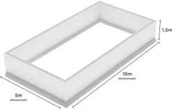 Polystyreen Zwembad Blokkenset - 10,00 X 5,00 X 1,50 M -Zwembadwinkel 1000x500 zij size
