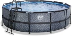 EXIT TOYS EXIT Stone Zwembad - 488 X 122 Cm - Met Zandfilterpomp En Trap