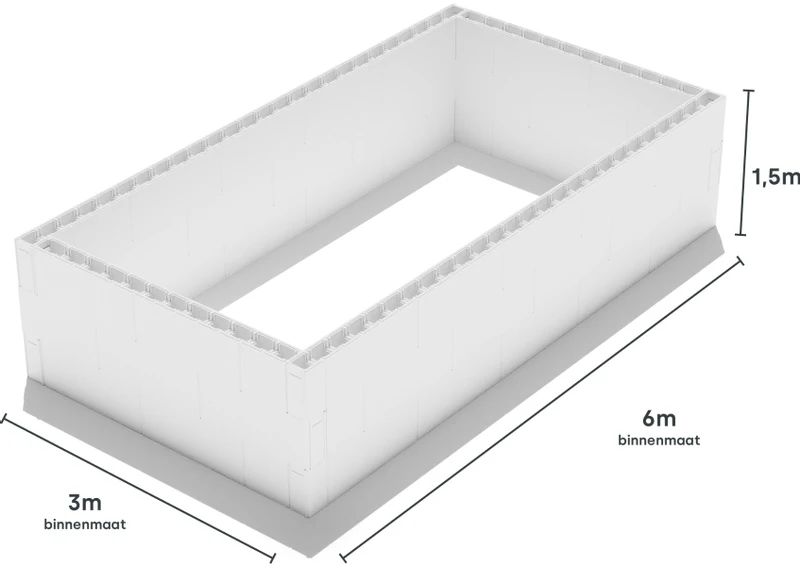 Polystyreen Zwembad Blokkenset - 6,00 X 3,00 X 1,50 M 6 Polystyreen Zwembad Blokkenset - 6,00 X 3,00 X 1,50 M - Image 4
