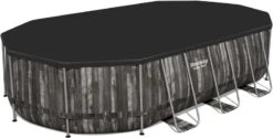 Bestway Power Steel Oval Zwembad - 610 X 366 X 122 Cm - Met Filterpomp En Accessoires -Zwembadwinkel 607 1200 5611s 5611r 0052 pool cover 20ftx12ftx48in powersteel ft web acc