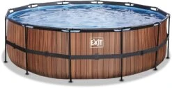 EXIT TOYS EXIT Wood Zwembad - 450 X 122 Cm - Met Zandfilterpomp En Trap -Zwembadwinkel 618 1200 exit 30 27 15 10 int 2