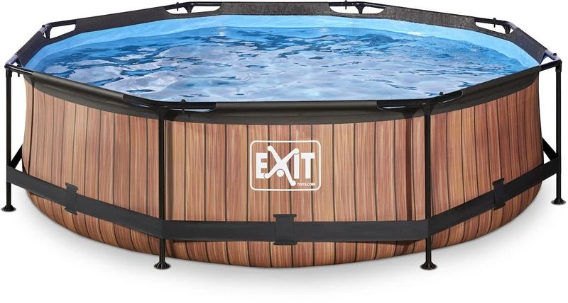 EXIT TOYS EXIT Wood Zwembad - 300 X 76 Cm - Met Filterpomp 3 EXIT TOYS EXIT Wood Zwembad - 300 X 76 Cm - Met Filterpomp
