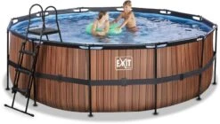 EXIT TOYS EXIT Wood Zwembad - 427 X 122 Cm - Met Zandfilterpomp En Trap -Zwembadwinkel 680 1200 exit 30 27 14 10 int 4