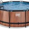 EXIT TOYS EXIT Wood Zwembad - 360 X 122 Cm - Met Zandfilterpomp En Trap -Zwembadwinkel 697 1200 exit wood zwembad o360x122cm met zandfilterpomp bruin