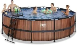 EXIT TOYS EXIT Wood Zwembad - 488 X 122 Cm - Met Zandfilterpomp En Trap -Zwembadwinkel 699 1200 exit 30 27 16 10 int 5