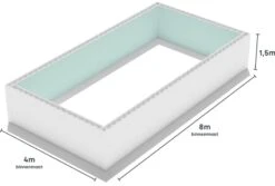 Polystyreen Zwembad Blokkenset High Density - 8,00 X 4,00 X 1,50 M -Zwembadwinkel 800x400 zij ps80 size