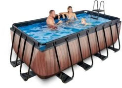 EXIT TOYS EXIT Wood Zwembad - 400 X 200 X 122 Cm - Met Zandfilterpomp En Trap -Zwembadwinkel 864 1200 exit 30 27 42 10 int 5