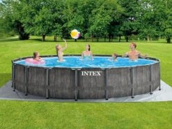 Intex Prism Frame Pool Greywood - 549 X 122 Cm – Met Filterpomp En Accessoires -Zwembadwinkel 900 1199 26744 sfeer1