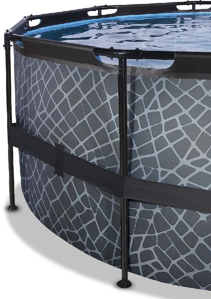 EXIT TOYS EXIT Stone Zwembad - 488 X 122 Cm - Met Zandfilterpomp En Trap 5 EXIT TOYS EXIT Stone Zwembad - 488 X 122 Cm - Met Zandfilterpomp En Trap - Afbeelding 3