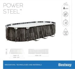Bestway Power Steel Oval Zwembad - 610 X 366 X 122 Cm - Met Filterpomp En Accessoires -Zwembadwinkel 900 989 5611r 01 power steel