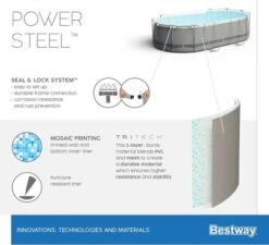 Bestway Power Steel Oval Zwembad - 305 X 200 X 84 Cm - Met Filterpomp En Accessoires -Zwembadwinkel 900 989 5614a 02 power steel