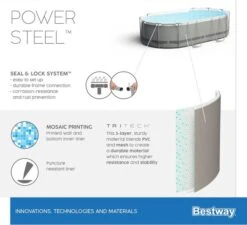 Bestway Power Steel Oval Zwembad - 488 X 305 X 107 Cm - Met Filterpomp En Accessoires -Zwembadwinkel 900 989 56448 02 power steel