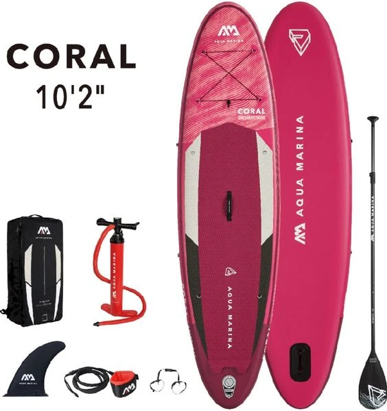 Aqua Marina Coral Opblaasbaar Supboard Set 3 Aqua Marina Coral Opblaasbaar Supboard Set