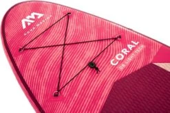 Aqua Marina Coral Opblaasbaar Supboard Set 24 Aqua Marina Coral Opblaasbaar Supboard Set -Zwembadwinkel aqua marina coral 2021 opblaasbaar supboard voorkant neus