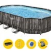 Bestway Power Steel Oval Zwembad - 610 X 366 X 122 Cm - Met Filterpomp En Accessoires -Zwembadwinkel bestway power steel oval zwembad 610 x 366 x 122 cm met filterpomp en accessoires