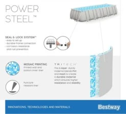 Bestway Power Steel Rectangular Zwembad - 640 X 274 X 132 Cm - Met Zandfilterpomp En Accessoires -Zwembadwinkel bestway power steel rectangular zwembad 640 x 274 x 132 cm set 21