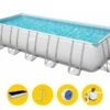 Bestway Power Steel Rectangular Zwembad - 640 X 274 X 132 Cm - Met Zandfilterpomp En Accessoires -Zwembadwinkel bestway power steel rectangular zwembad 640 x 274 x 132 cm 1