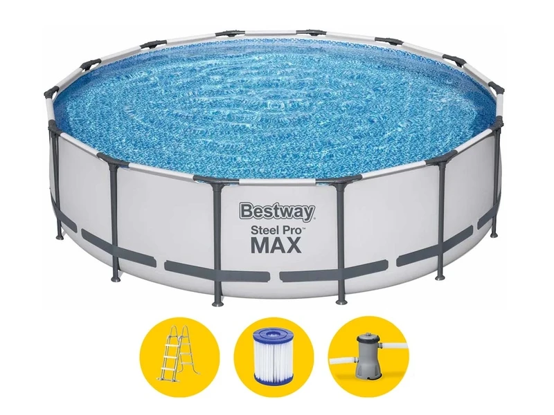 Bestway Steel Pro MAX Zwembad - 366 X 100 Cm - Met Filterpomp En Accessoires 3 Bestway Steel Pro MAX Zwembad - 366 X 100 Cm - Met Filterpomp En Accessoires