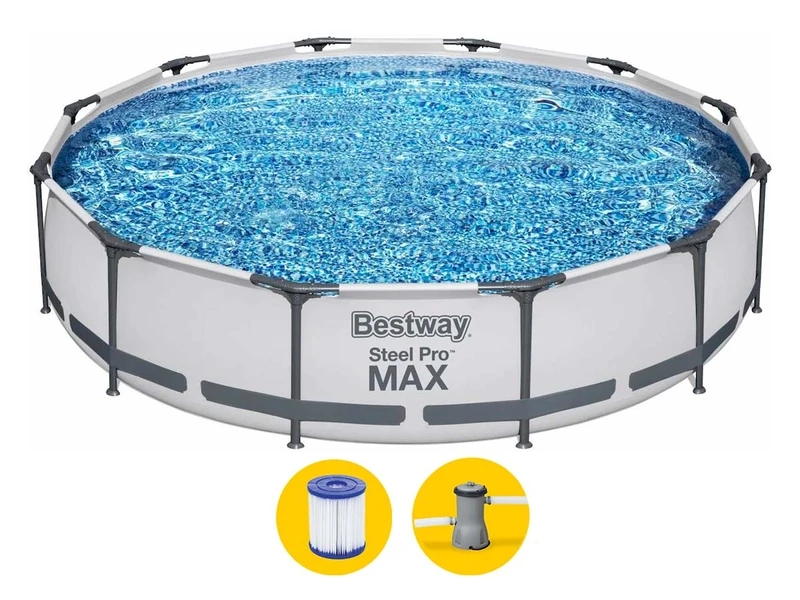 Bestway Steel Pro MAX Zwembad - 366 X 76 Cm - Met Filterpomp 3 Bestway Steel Pro MAX Zwembad - 366 X 76 Cm - Met Filterpomp