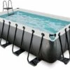 EXIT TOYS EXIT Black Leather Zwembad - 400 X 200 X 122 Cm - Met Zandfilterpomp En Trap -Zwembadwinkel exit black leather zwembad 400 x 200 x 122 cm