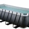 EXIT TOYS EXIT Black Leather Zwembad - 540 X 250 X 122 Cm - Met Zandfilterpomp En Trap -Zwembadwinkel exit black leather zwembad 540 x 250 x 122 cm