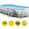 Intex Oval Prism Frame Pool - 610 X 305 X 122 Cm - Met Filterpomp En Accessoires -Zwembadwinkel intex oval prism frame pool 503 x 274 x 122 cm met filterpomp en accessoires 1